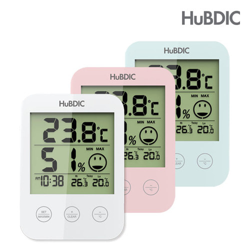 [휴비딕 공식] 디지털 온습도계 HT-3 시계 아이콘 표시